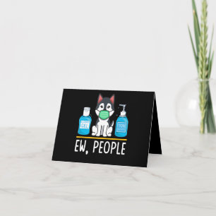 Siberian Husky Dog Face Mask And Hand Wash Thank You Card