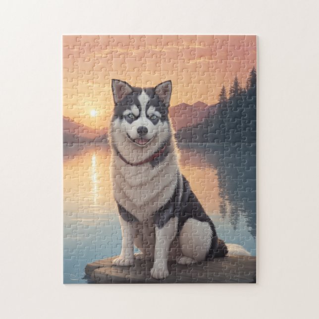 Siberian Husky Dog   Jigsaw Puzzle (Vertical)