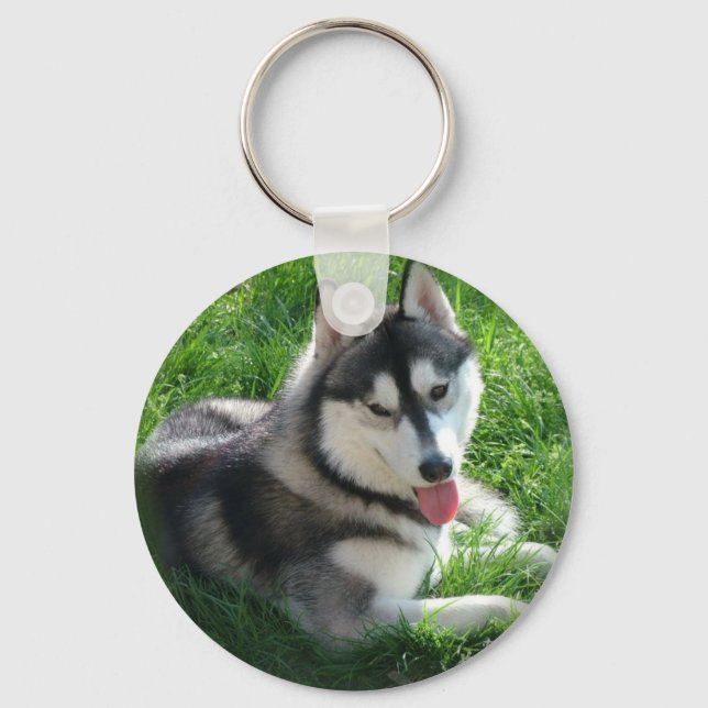 Siberian Husky Dog Keychain (Front)