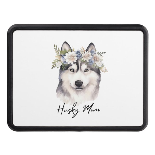 Siberian Husky Dog Lover Hitch Cover (Front)