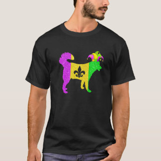 Siberian Husky Dog Lover Mardi Gras Carnival Party T-Shirt