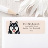 Siberian Husky Dog Personalized Address Label (Insitu)