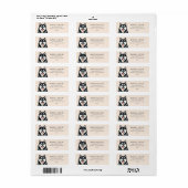 Siberian Husky Dog Personalized Address Label (Full Sheet)