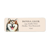Siberian Husky Dog Personalized Address Label (Front)