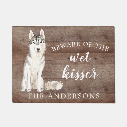 Siberian Husky.Dog Personalized Door Mat