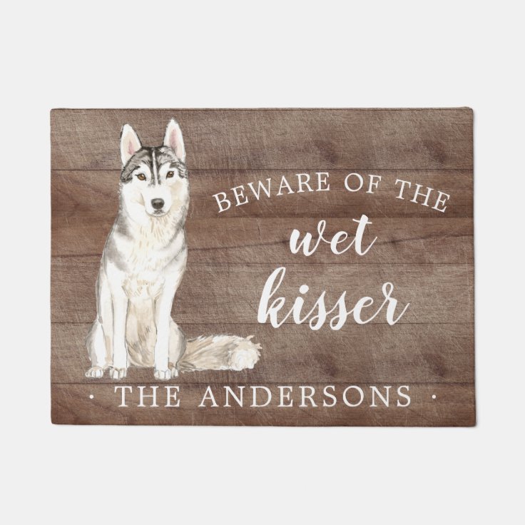 Siberian Husky.Dog Personalized Door Mat Zazzle