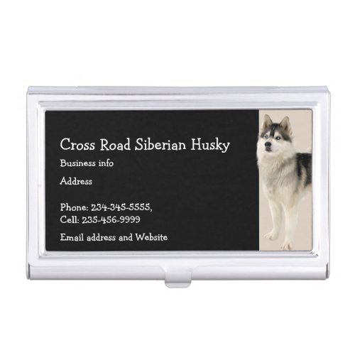 Siberian Husky Dog Pet Animal   Business Card Case