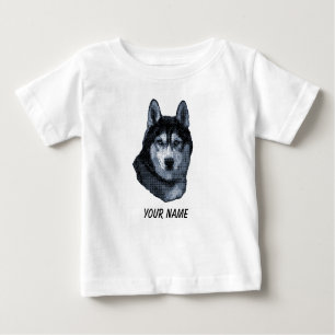 Siberian Husky Dog Pet  Personalized  Baby T-Shirt