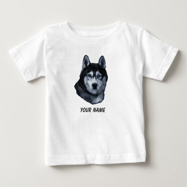 Siberian Husky Dog Pet  Personalized  Baby T-Shirt (Front)