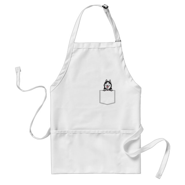 Siberian Husky Dog Pocket Apron (Front)