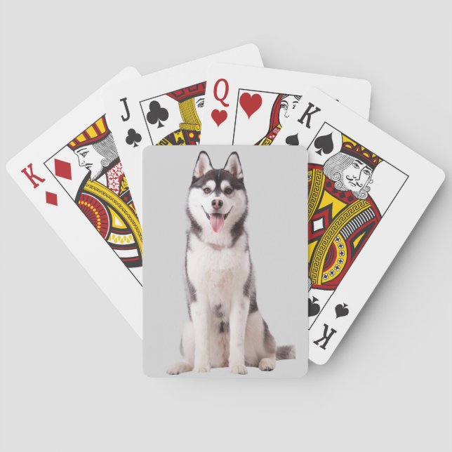 Siberian Husky Dog Poker Cards (Back)