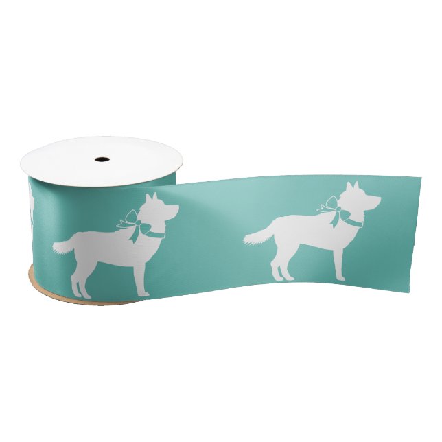Siberian Husky Dog Puppy Malamut Satin Ribbon (Spool)