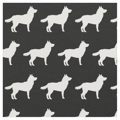 Siberian Husky Dog Silhouette Pet Fabric