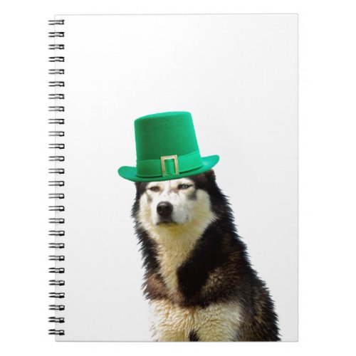 Siberian Husky Dog St Patricks day Notebook