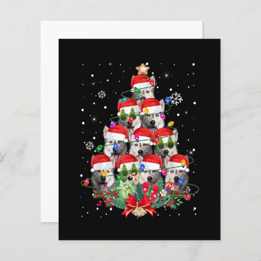 Siberian Husky Dogs Tree Christmas Pajama Xmas Dog (Front/Back)