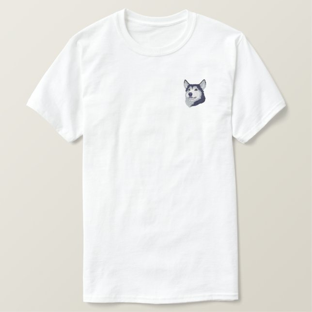 Siberian Husky Embroidered Hoodie (Design Front)