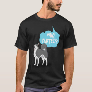 Siberian Husky Farting Dog Who Farted T-Shirt