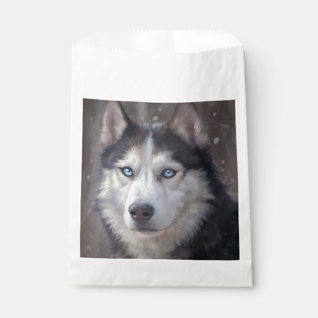 Siberian Husky Favor Bag (Front)