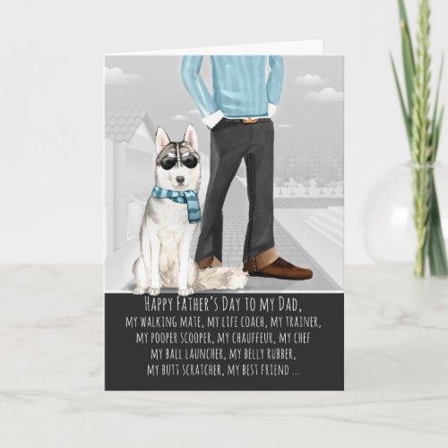 Siberian Husky from the Dog Fathers Day Funny Card