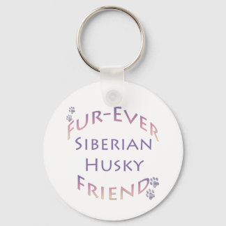 Siberian Husky Furever Friend Keychain