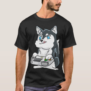Siberian Husky Gamepad Kawaii T-Shirt