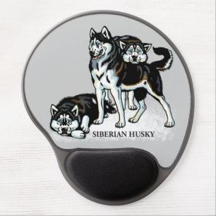 siberian husky gel mouse pad
