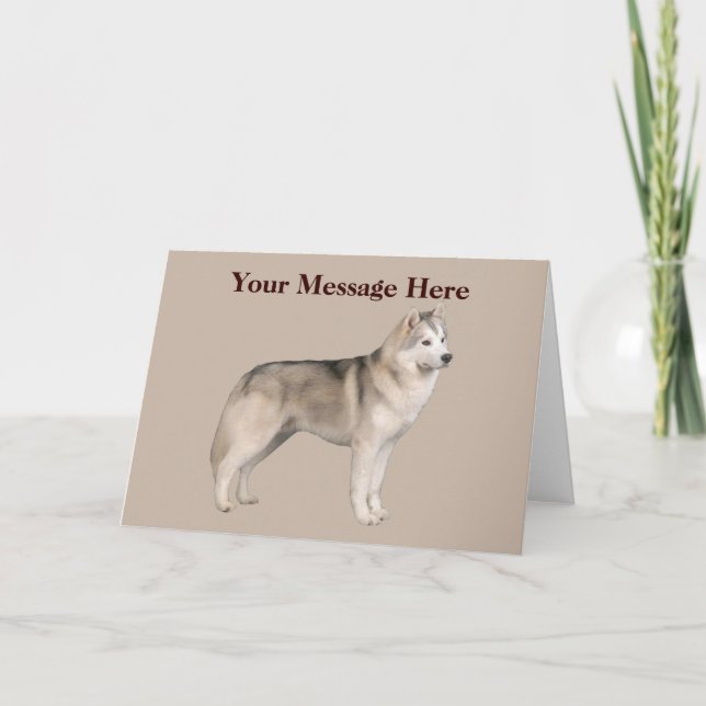 Siberian Husky Greeting Card (Front)