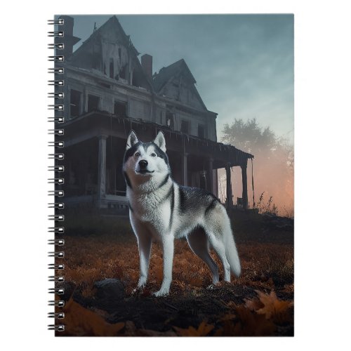 Siberian Husky Halloween Scary  Notebook