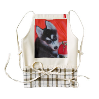 Siberian Husky Heart Apron