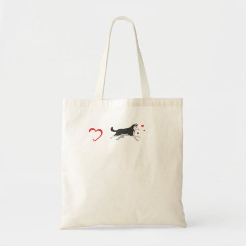 Siberian Husky heartbeat  Tote Bag