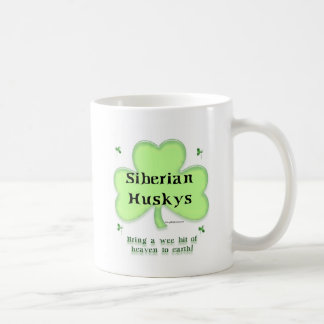 Siberian Husky Heaven; Husky St. Patrick's day Coffee Mug