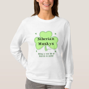Siberian Husky Heaven; Husky St. Patrick's day T-Shirt