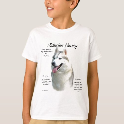Siberian Husky History Design T_Shirt