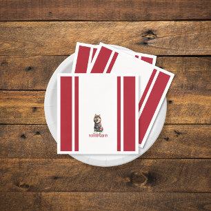 Siberian Husky Holiday Napkins