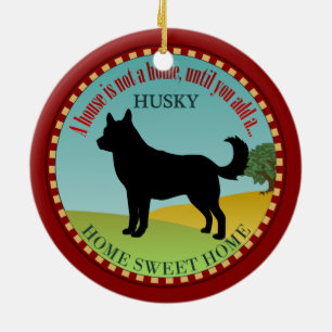 Siberian Husky Home Ceramic Ornament