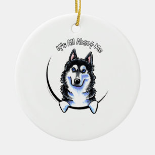 Siberian Husky IAAM Ceramic Ornament