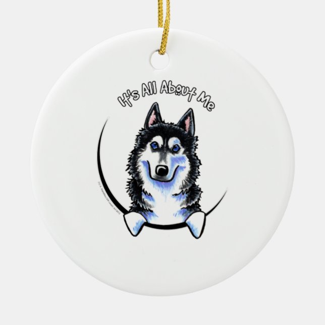 Siberian Husky IAAM Ceramic Ornament (Front)
