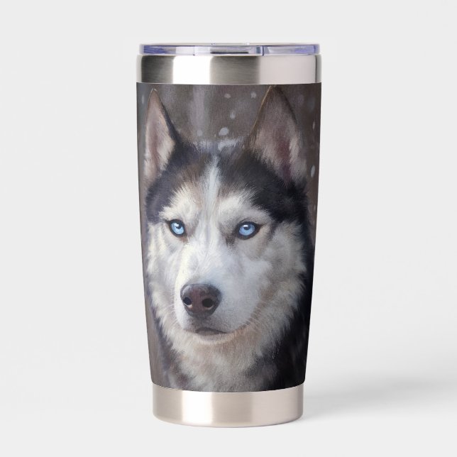 Siberian Husky Insulated Tumbler (Front)