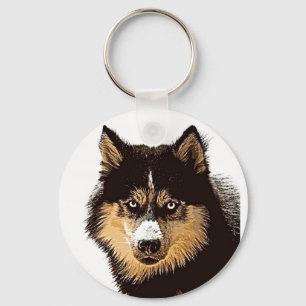 Siberian Husky Keychain