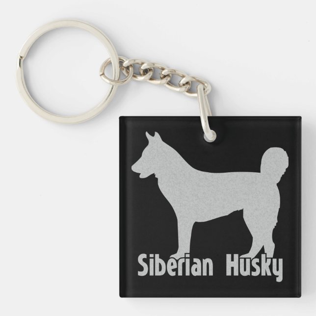 Siberian Husky Keychain (Front)