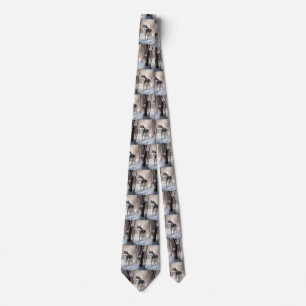 Siberian Husky Let It Snow Christmas Neck Tie