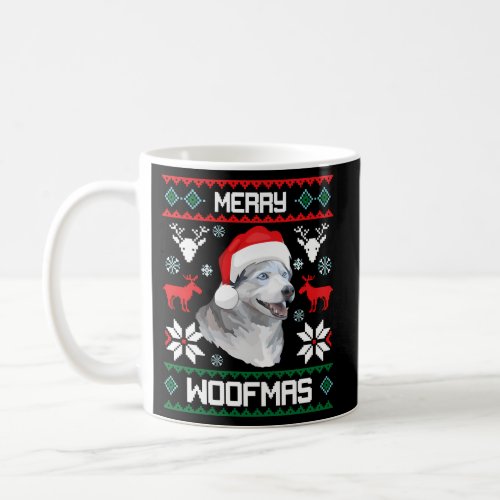 Siberian Husky Merry Woofmas For Coffee Mug