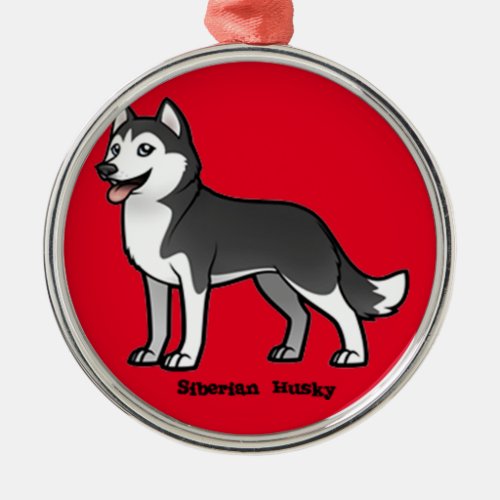 Siberian Husky Metal Ornament