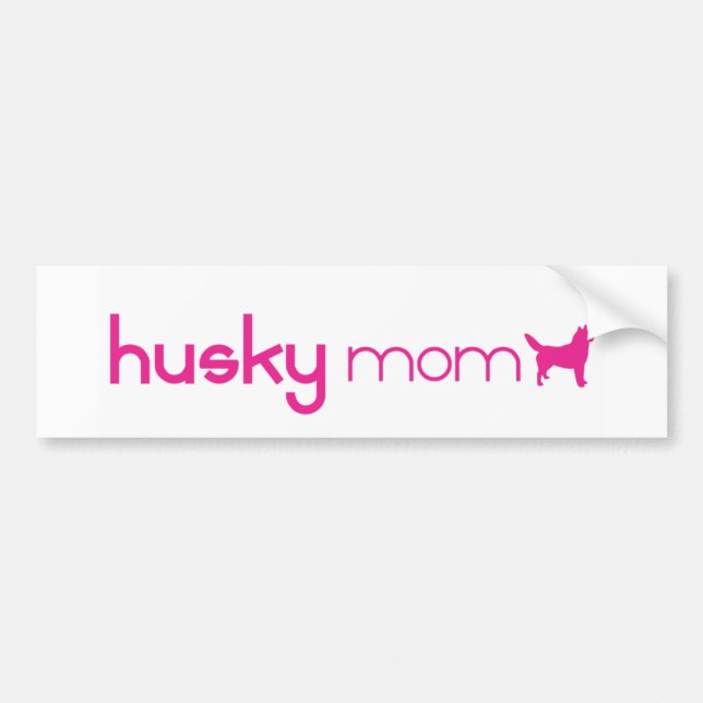 Siberian Husky Mom Bumper Sticker (Front)