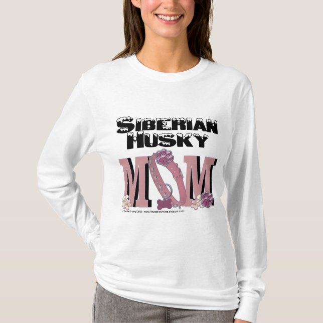 Siberian Husky MOM T-Shirt (Front)