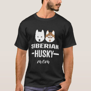 Siberian Husky Mom white and red Husky T-Shirt