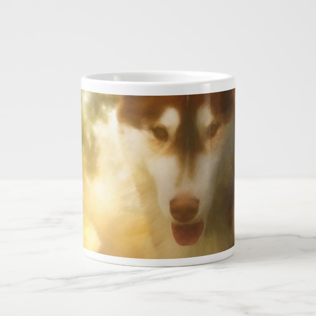 SIBERIAN HUSKY MOON KINGDOM GIANT COFFEE MUG (Front)