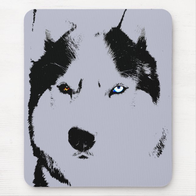 Siberian Husky Mousepad Gifts Malamute Sled Dogs (Front)