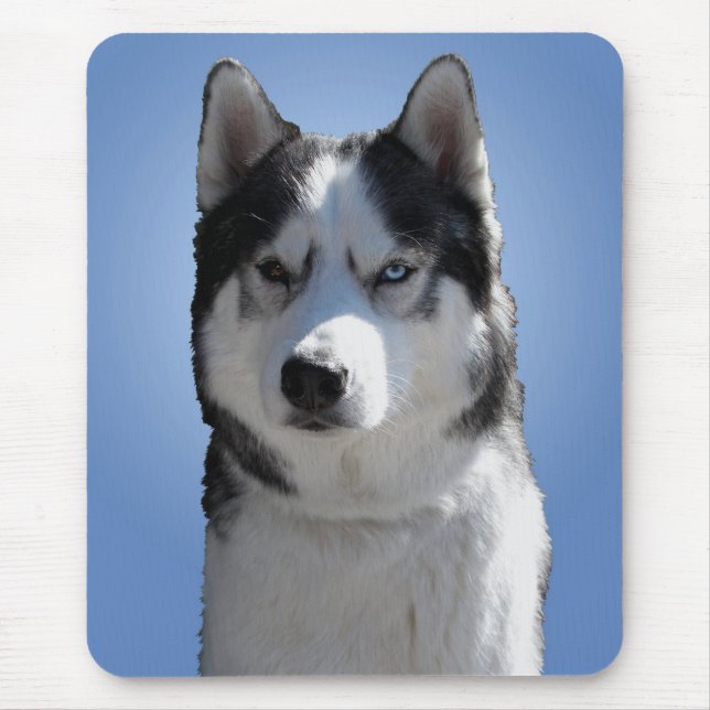 Siberian Husky Mousepad Gifts Malamute Sled Dogs (Front)