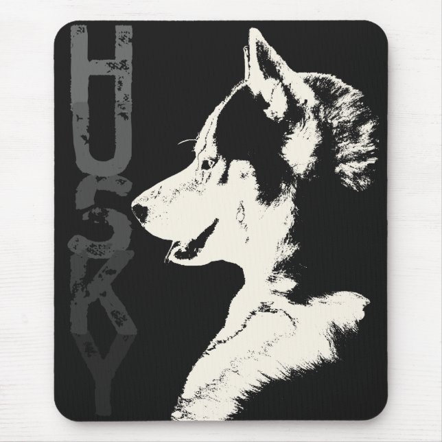 Siberian Husky Mousepad Gifts Malamute Wolf Dogs (Front)